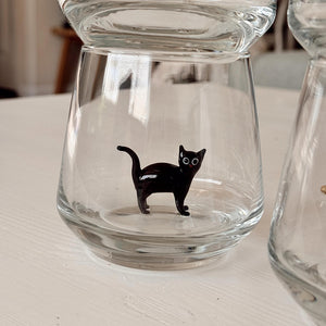 FelineElegance - Cat Figurine Glassware