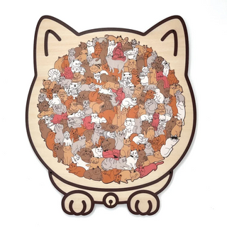 FelineFun – Morandi Wooden Cat Jigsaw Puzzle