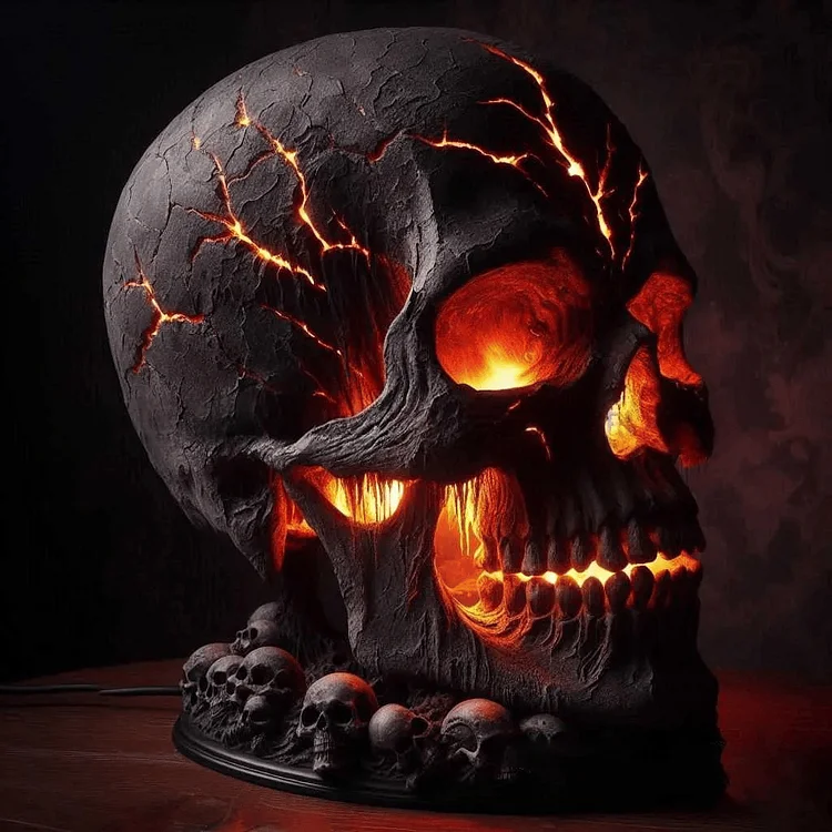 LavaGlow – Skull-Shaped Lava Stone Lamp