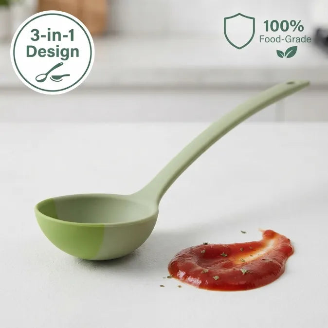 FlexServe – Premium 3-in-1 Silicone Cooking Spoon