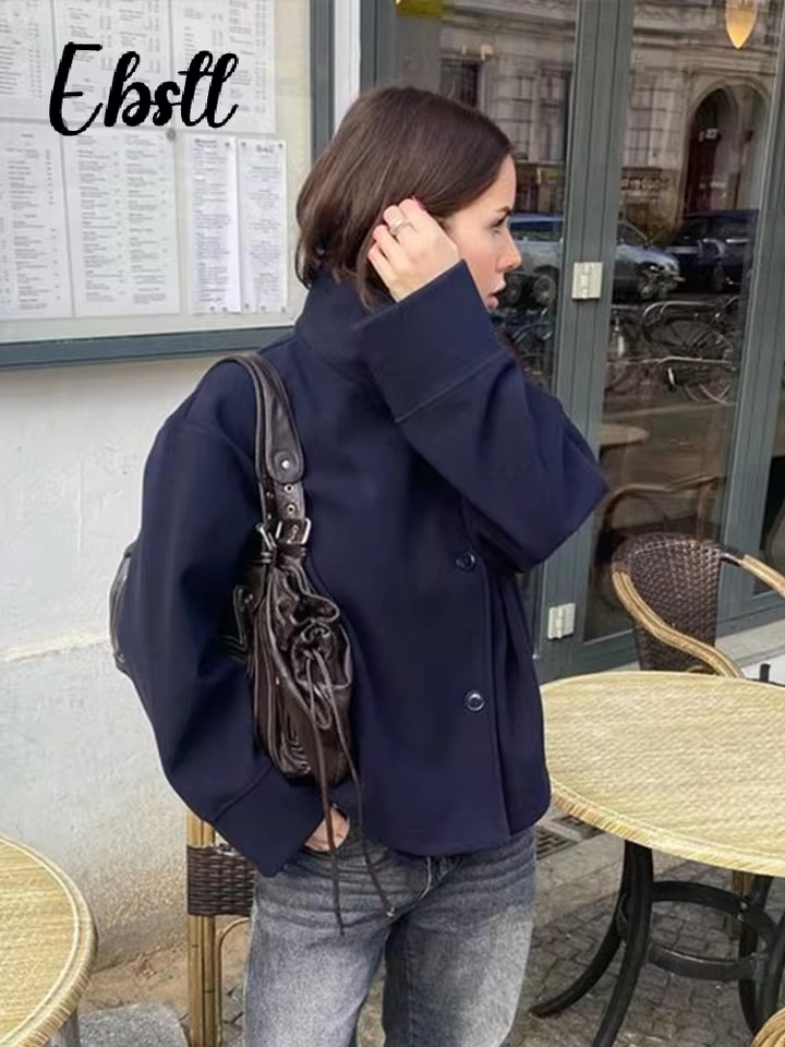 Wooluxe – Casual Short Lapel Overcoat
