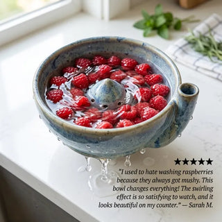 RinseEase – 2-in-1 Fruit Washing & Serving Bowl