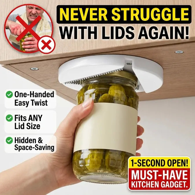 GripEase – Effortless Under Cabinet Jar Opener