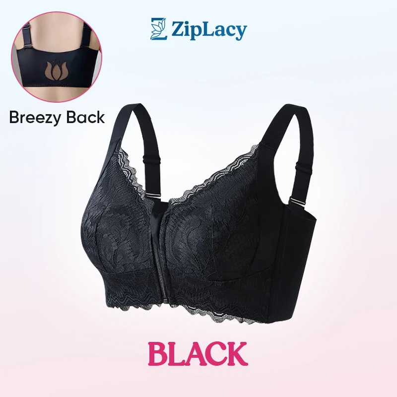 ComfiZip – ZipLacy Front Zip Wireless Lifting Comfort Bra
