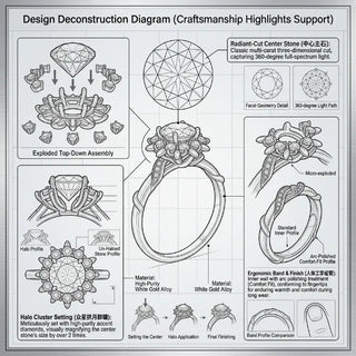 EverCrown – Hand-Set Artisan Halo Solitaire Ring