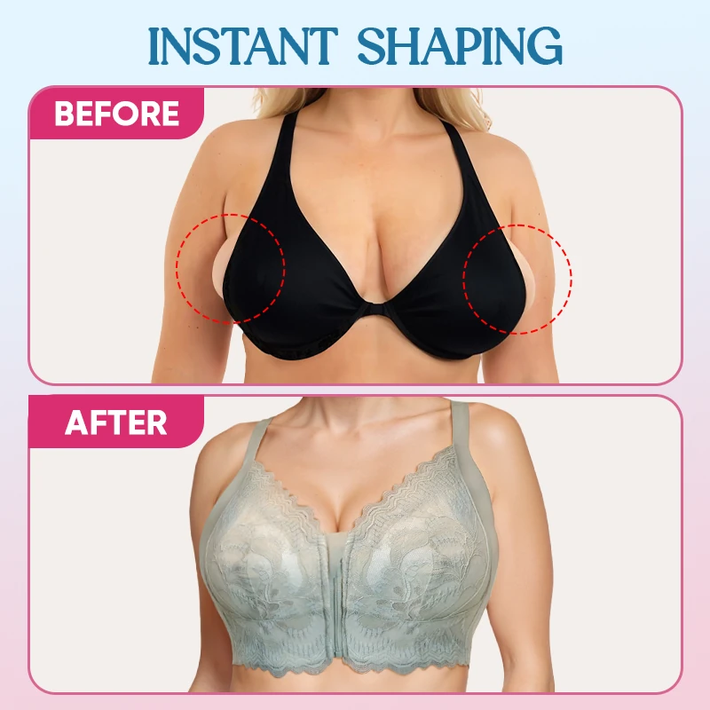 ComfiZip – ZipLacy Front Zip Wireless Lifting Comfort Bra