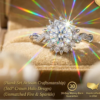 EverCrown – Hand-Set Artisan Halo Solitaire Ring