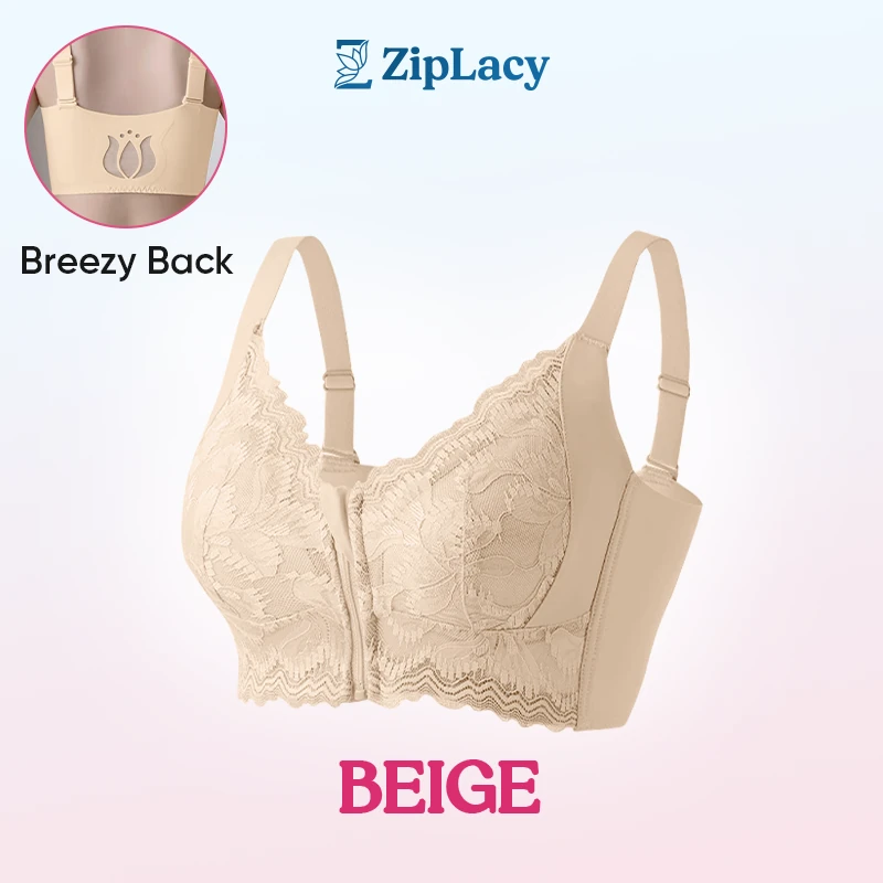 ComfiZip – ZipLacy Front Zip Wireless Lifting Comfort Bra