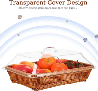 DineAura – Acrylic Covered Serving Basket