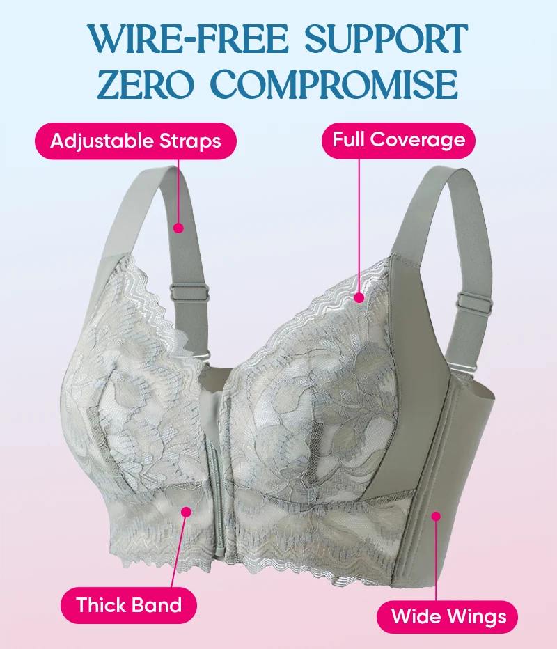 ComfiZip – ZipLacy Front Zip Wireless Lifting Comfort Bra