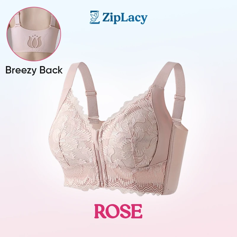 ComfiZip – ZipLacy Front Zip Wireless Lifting Comfort Bra
