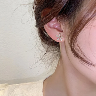 FloraSpark – Luxury Diamond Floral Earrings