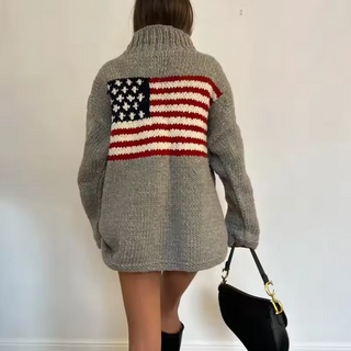 LibertyVibe - Retro Flag Street Sweater