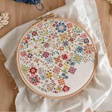 BloomNest – Daily Floral Cross Stitch Set