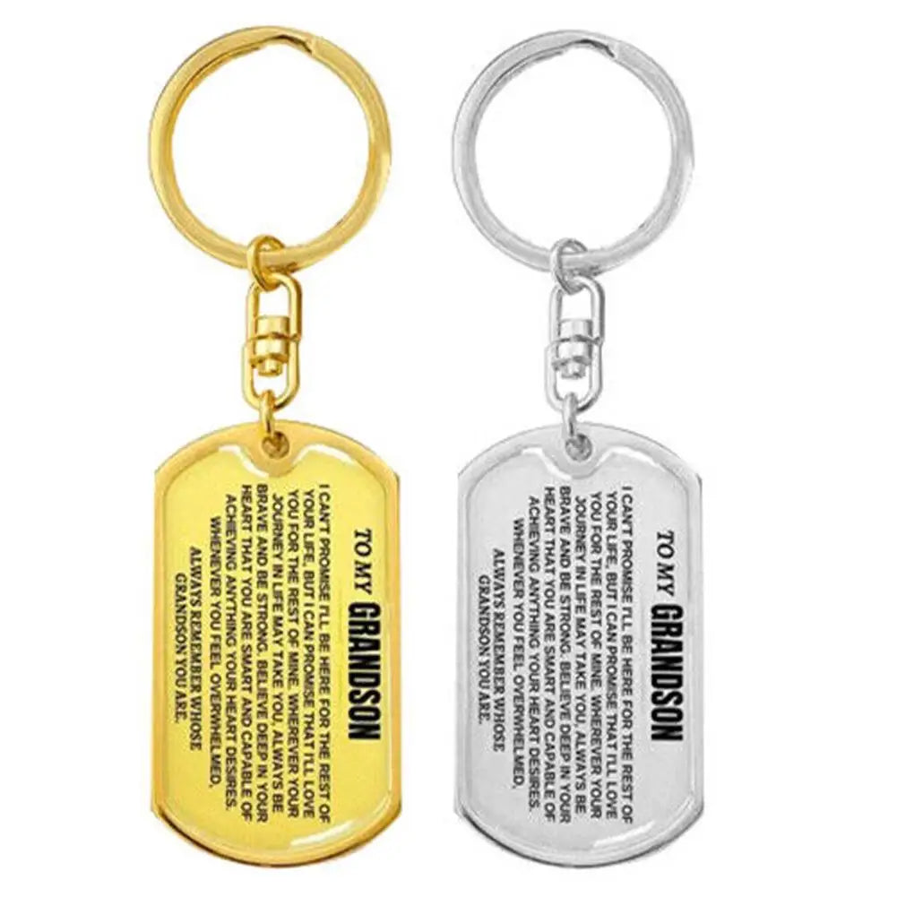 BraveBond - Unique Cherished Grandson Keychain