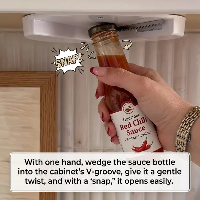 GripEase – Effortless Under Cabinet Jar Opener