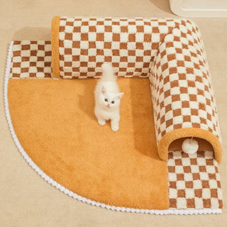 2 in 1 Cat Dog Plush Tunnel Bed Activity Toy marnetic
