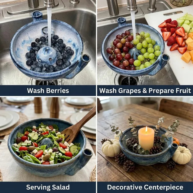 RinseEase – 2-in-1 Fruit Washing & Serving Bowl