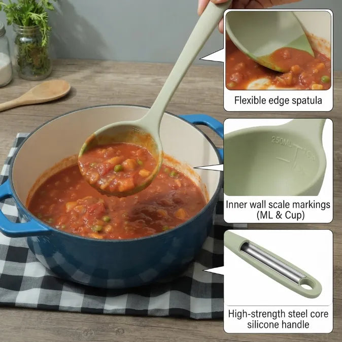FlexServe – Premium 3-in-1 Silicone Cooking Spoon