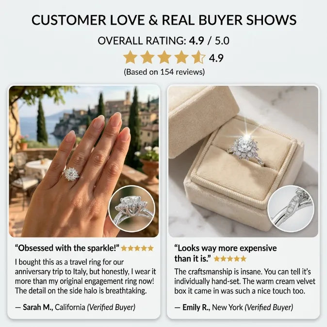 EverCrown – Hand-Set Artisan Halo Solitaire Ring