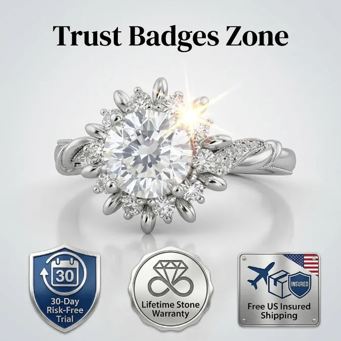 EverCrown – Hand-Set Artisan Halo Solitaire Ring