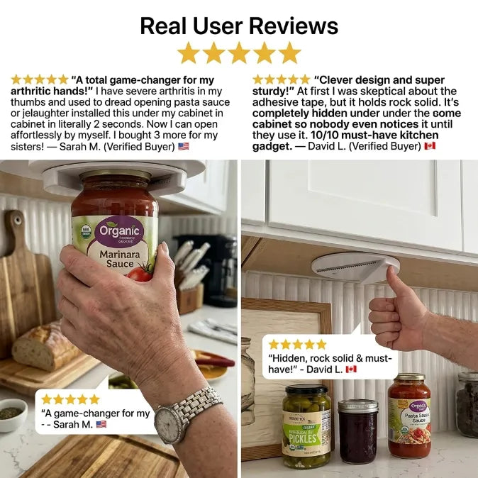 GripEase – Effortless Under Cabinet Jar Opener