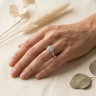 EverCrown – Hand-Set Artisan Halo Solitaire Ring