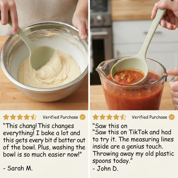 FlexServe – Premium 3-in-1 Silicone Cooking Spoon