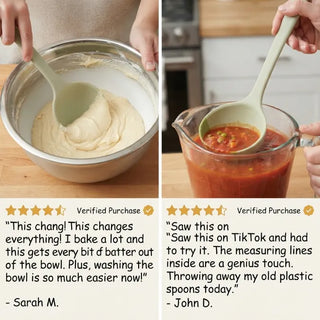 FlexServe – Premium 3-in-1 Silicone Cooking Spoon