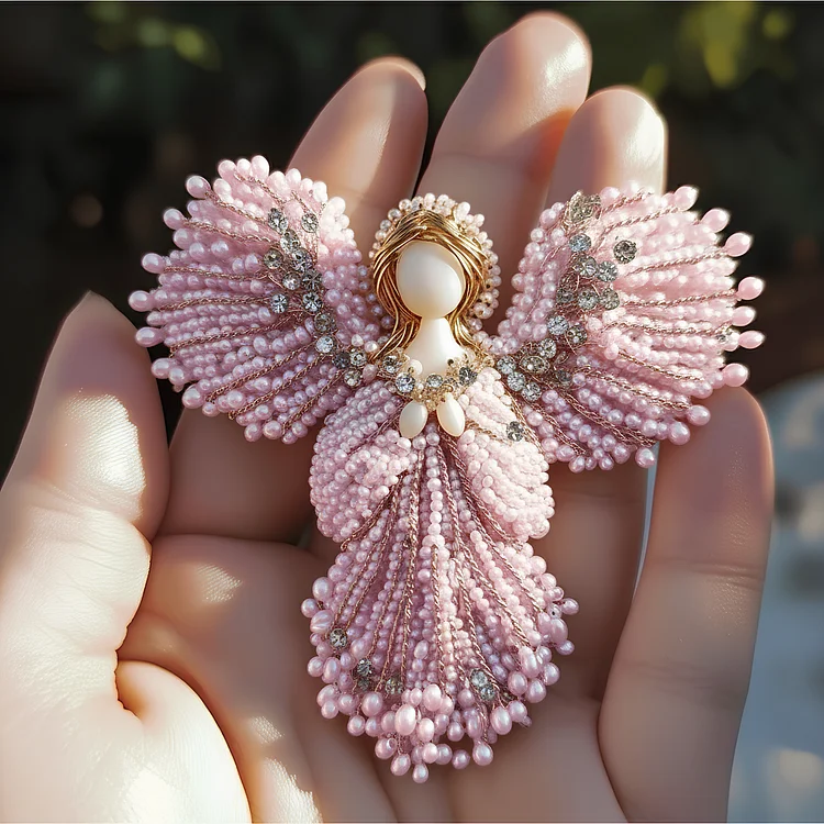 Lumiere – Handmade Pearl Angel Brooch