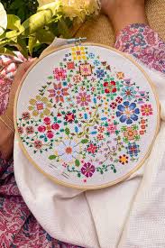 BloomNest – Daily Floral Cross Stitch Set