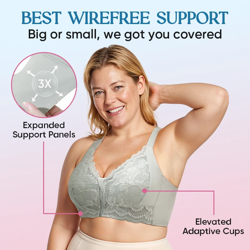 ComfiZip – ZipLacy Front Zip Wireless Lifting Comfort Bra