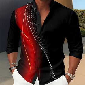 WaveVibe – Geometric Gradient Shirt