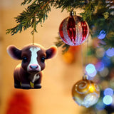 Moo-tiful Cartoon Cow Ornament