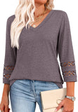 VivaVee | Trendy Long Sleeve V-Neck Tee