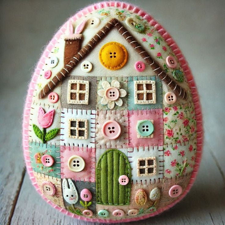 FeltNest – DIY Patchwork Egg House Kit