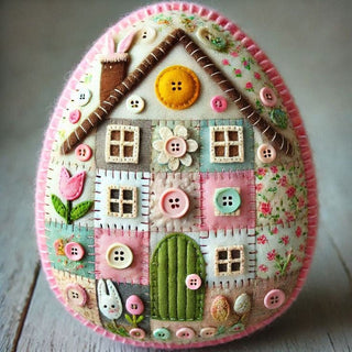 FeltNest – DIY Patchwork Egg House Kit