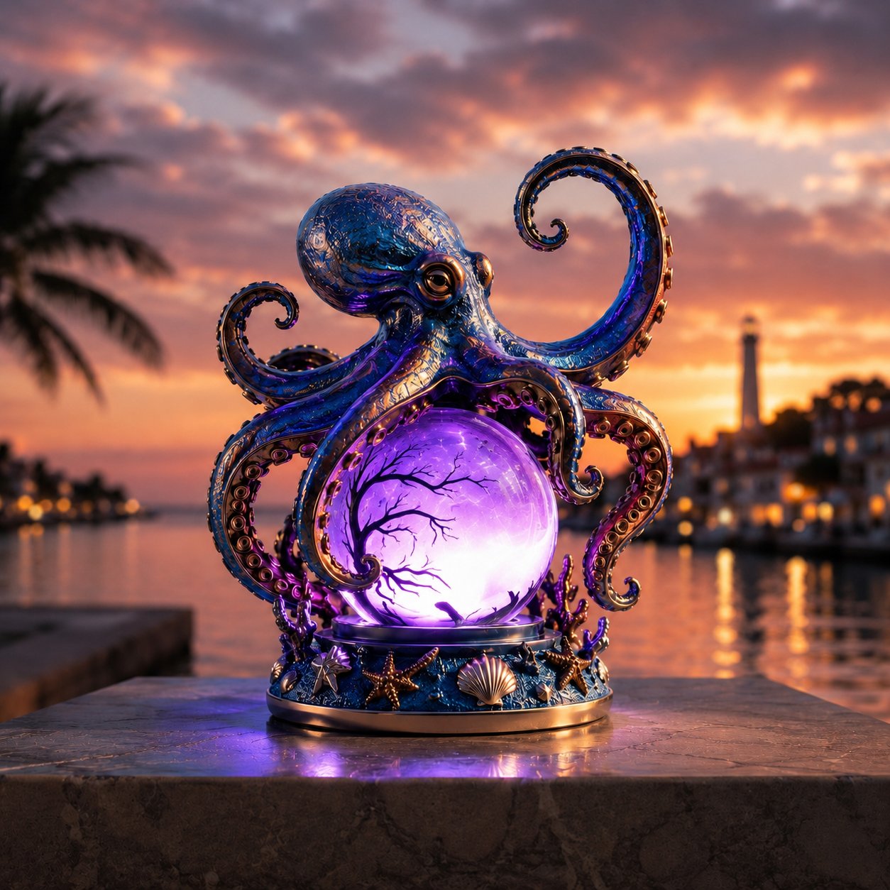 TideMystic – Mystical Octopus Crystal Ball Light