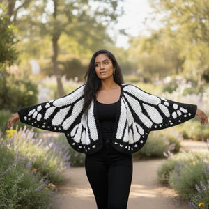 FlutterNest – Artistic Butterfly Comfort Cardigan