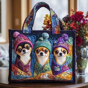 TinyPaws – Chihuahua Trio Quilted Handbag