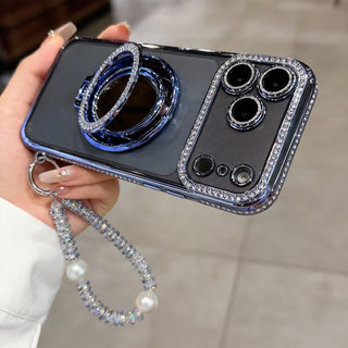 SparkAura – Glitter Phone Case with Mirror & Stand