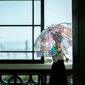 ClearVista | Hand-Painted Stained Glass Umbrella