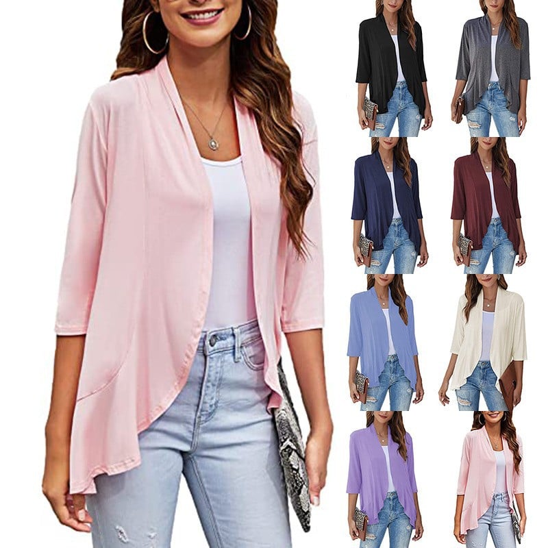 Velina - All-Season Open Cardigan | Light, Feminine & Flattering