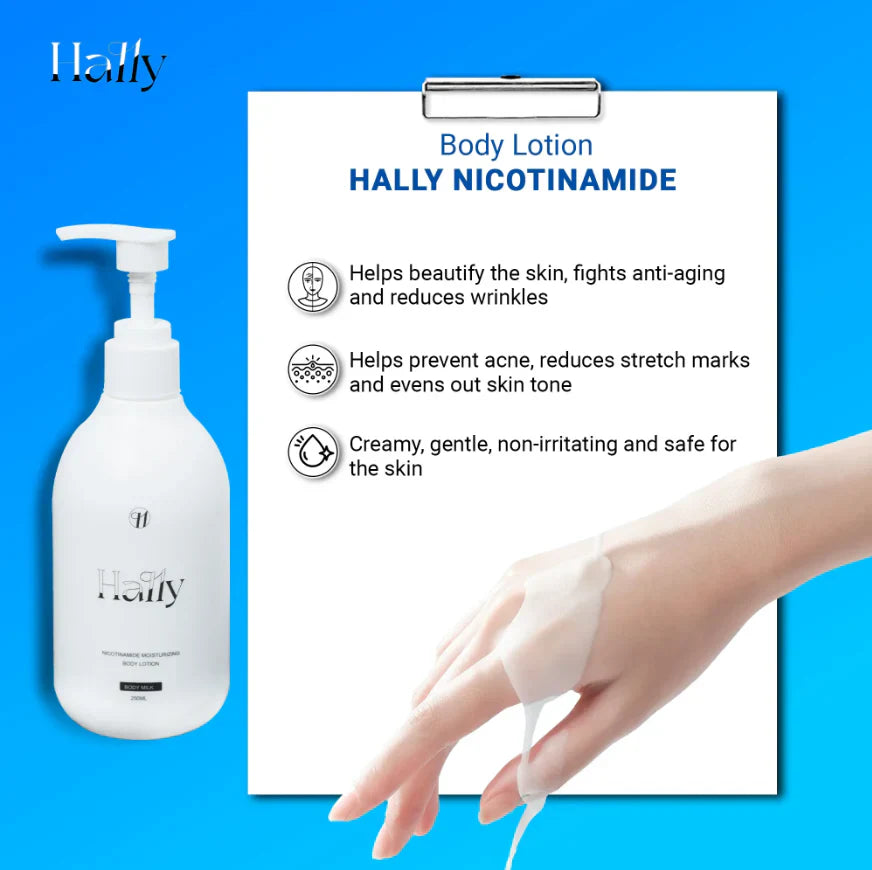 HallyGlow – Niacinamide Brightening Body Lotion