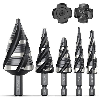 SteelForce – Heavy-Duty Spiral Step Drill Bit Kit