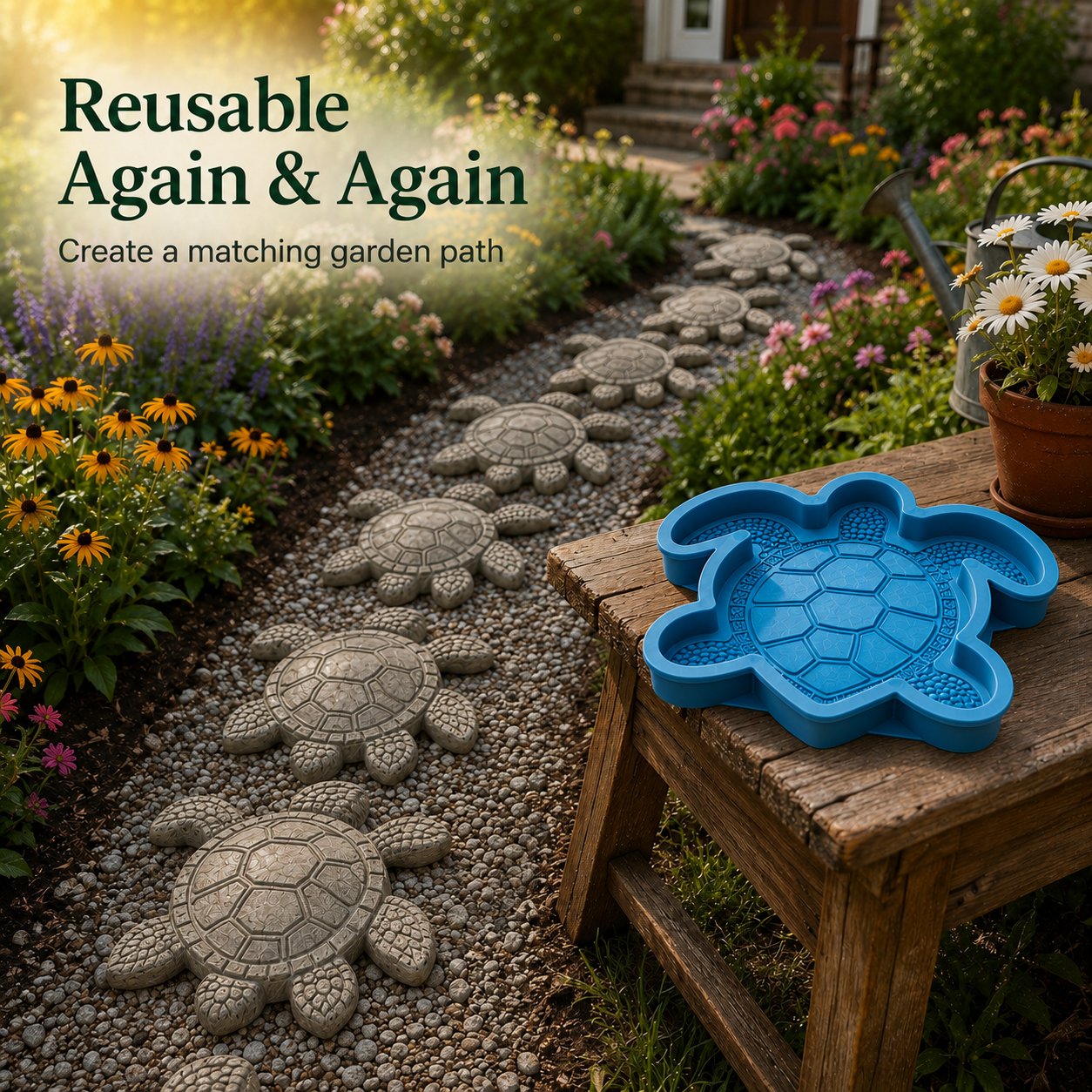 OceanCore – Reusable Coastal Garden Stepping Stone Mold