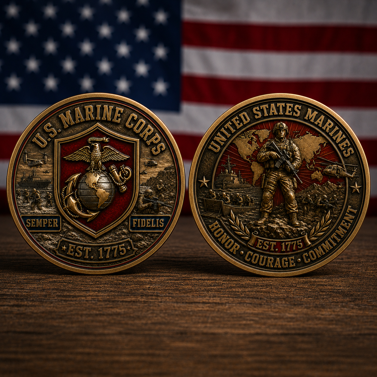 🏆Last Day Promo: 49% OFF! 🎖️U.S. Marine Veteran Challenge Coin