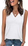 SereneFit - Chic Sleeveless V-Neck Top for Everyday Ease