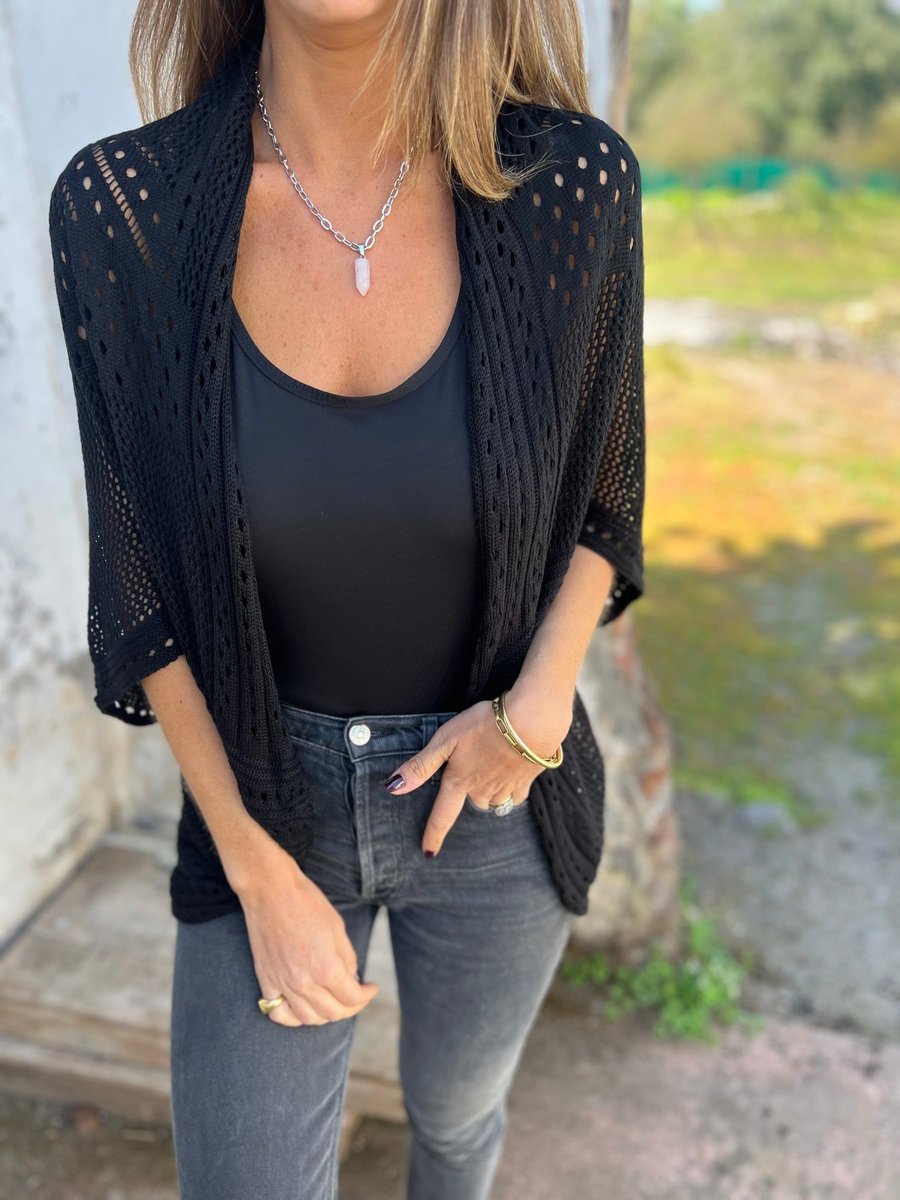 AirLoom – Stylish Hollow Knit Casual Cardigan