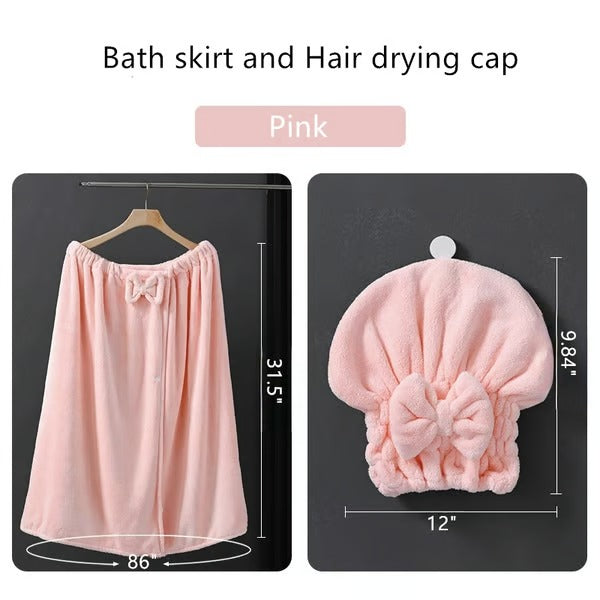 CozyCurve – Plus Size Wrap Bathrobe Set